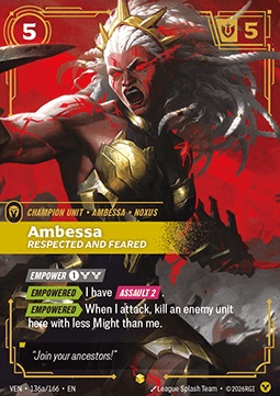 Ambessa, Respected and Feared 카드 이미지