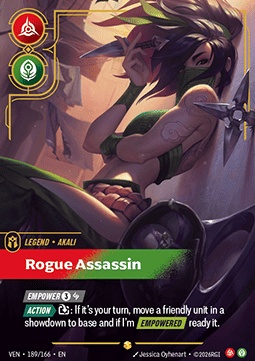 Akali, Rogue Assassin 카드 이미지