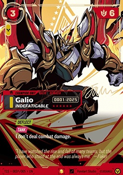 Galio, Indefatigable