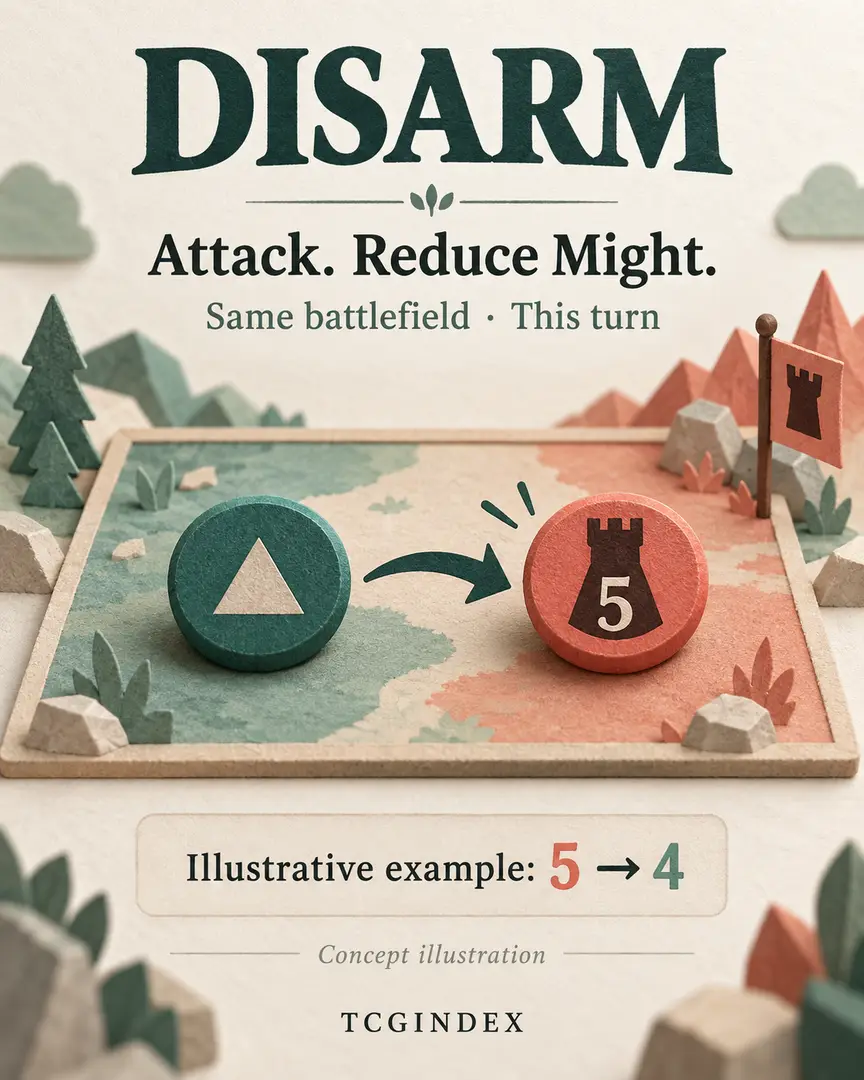 Actual card comparison: Disarm changes Might: three checks before your next attack