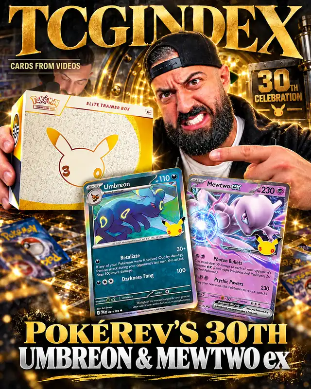 Magazine cover about PokeRev and the featured cards