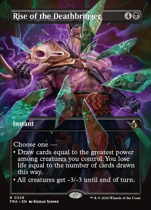 영어판 FRA 326 Rise of the Deathbringer Shattered Mirror 카드 원본