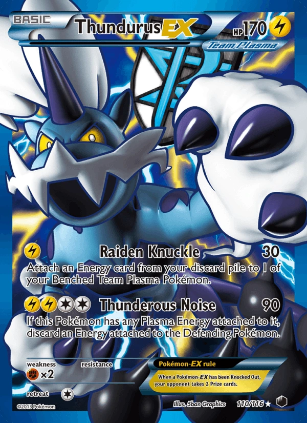English Thundurus-EX 110/116 · Plasma Freeze