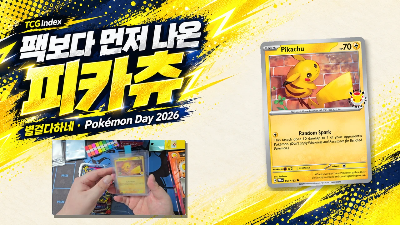 별걸다하네 실제 개봉 장면·Pokémon 공식 스탬프 카드 원본 픽셀과 ImageGen 편집을 결합했습니다. 공식 협업이나 추천을 뜻하지 않습니다.