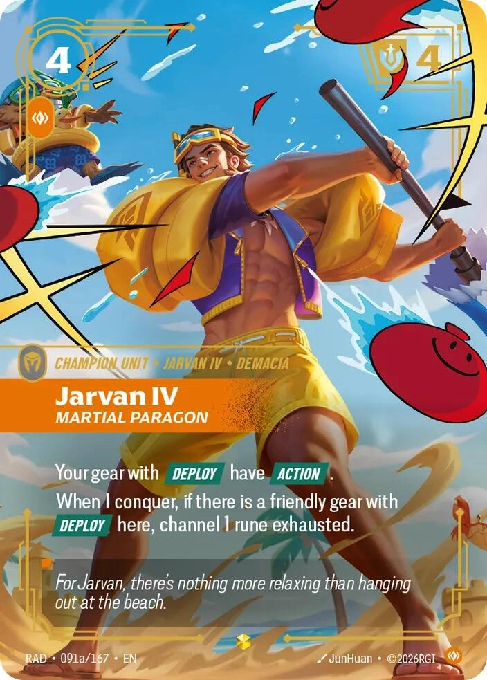 Original English Jarvan IV Martial Paragon RAD 091a/167 alternate art