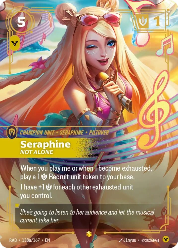 Original English Seraphine Not Alone RAD 138a/167 alternate art