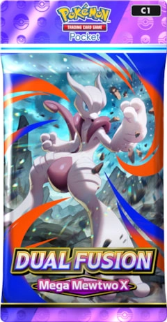 Official Dual Fusion Mega Mewtwo X expansion pack; not the First Partners special pack