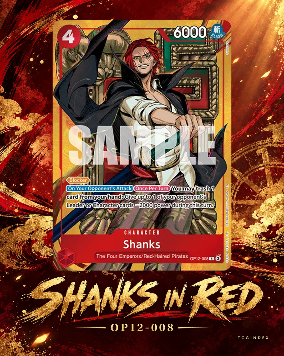 Shanks in red, OP12-008