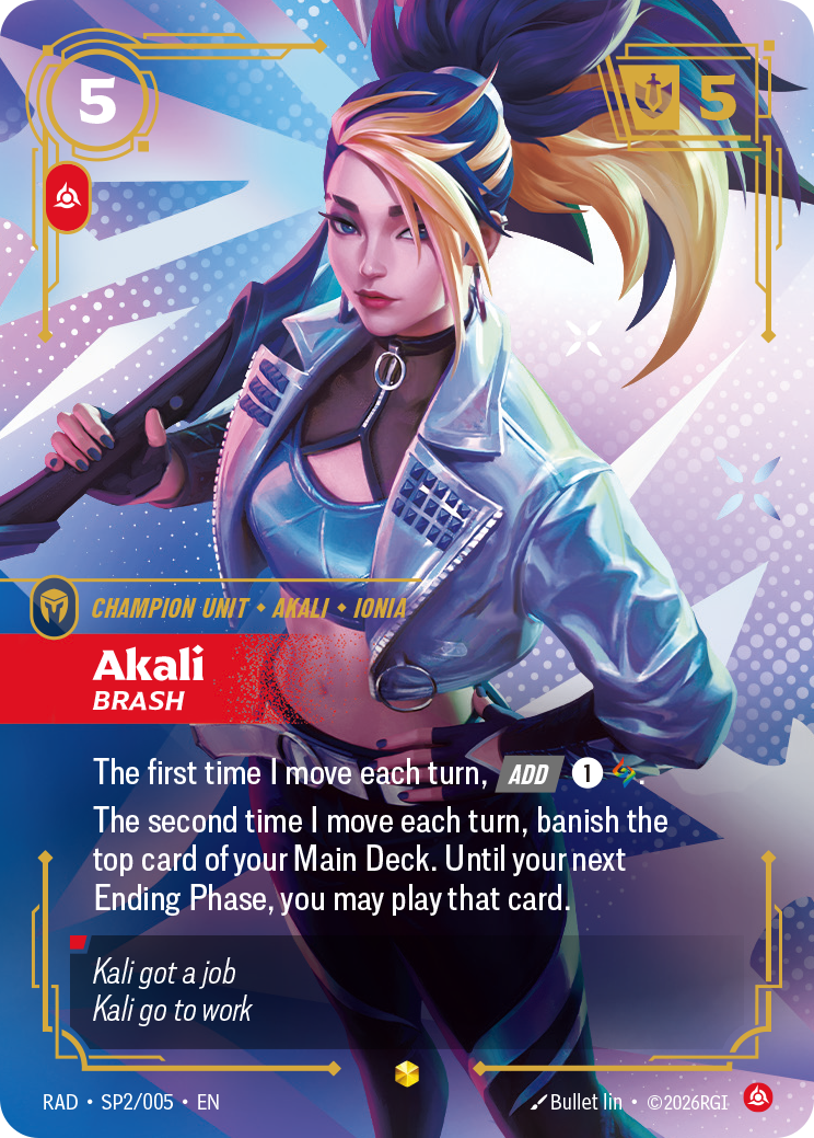 Official English Radiance Akali Brash RAD SP2/005 EN