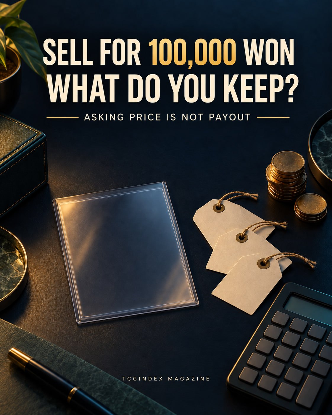 Concept illustration for Sell a card for ₩100,000—how much do you keep?