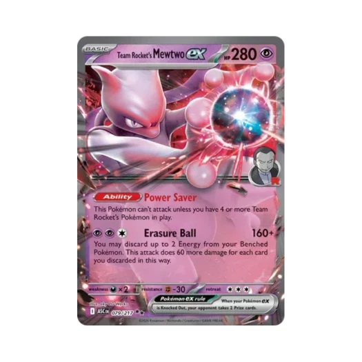 포켓몬 TCG 로켓단의 뮤츠 ex DR 메가 에볼루션 어센드 히어로즈 (영문판)