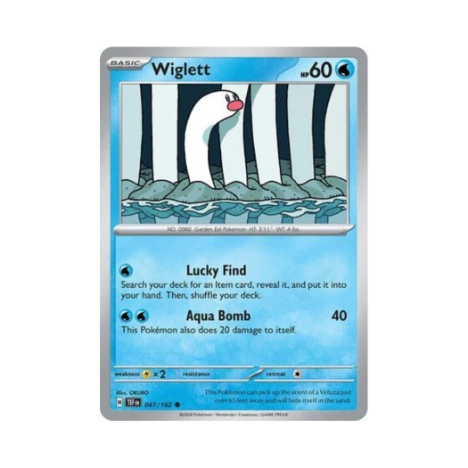 Pokemon TCG Wiglett C Temporal Forces (English Ver.)