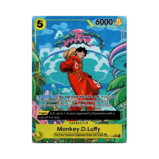 원피스 TCG 몽키 D. 루피 SR-P-TR OP07-109 부스터 팩 두 전설 (영문판) 상품 이미지