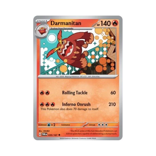 Pokemon TCG Darmanitan U Twilight Masquerade (English Ver.)