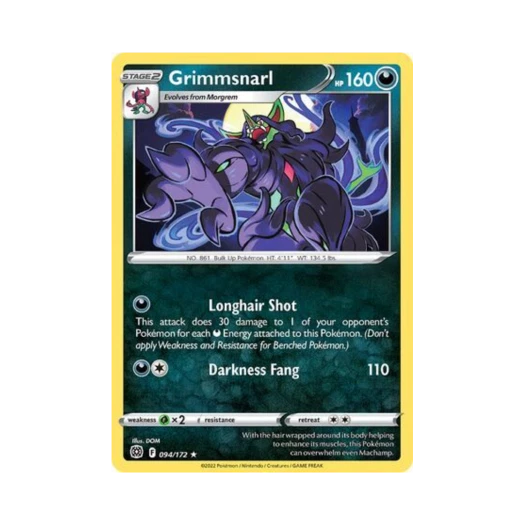 Pokemon TCG Grimmsnarl R Brilliant Stars (English Ver.)