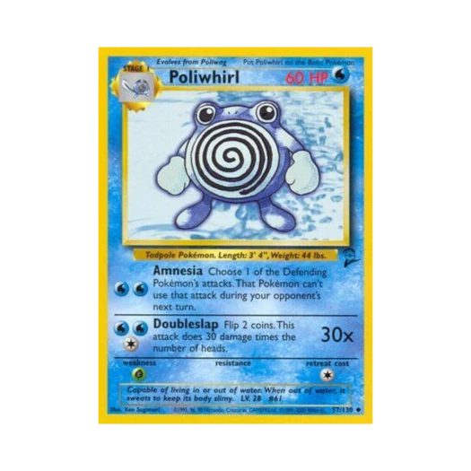 Pokemon TCG Poliwhirl U Base Set 2 (English Ver.)