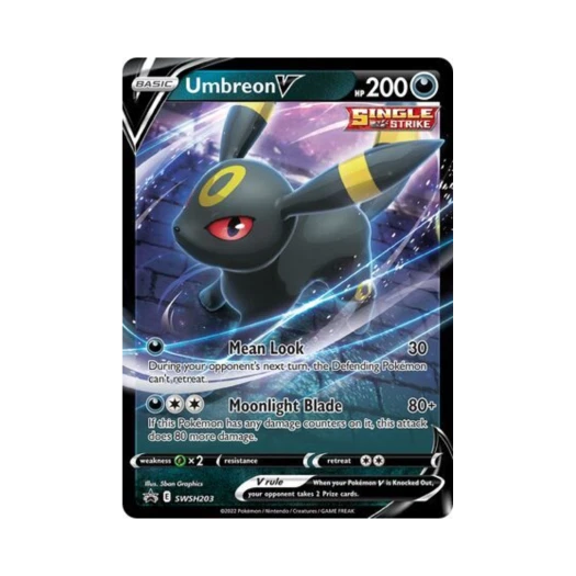 포켓몬 TCG 블래키 V P 소드 & 실드 프로모카드 (영문판)