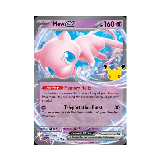 포켓몬 TCG 뮤 ex RR 30주년 기념 (영문판)