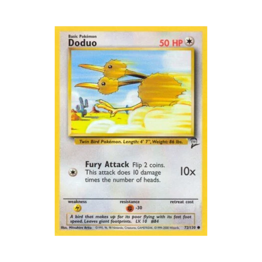 Pokemon TCG Doduo C Base Set 2 (English Ver.)