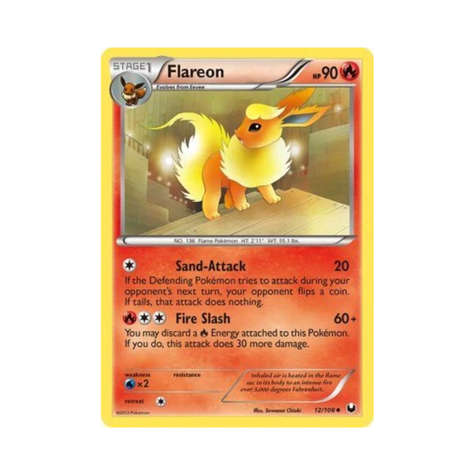 Pokemon TCG Flareon U Dark Explorers (English Ver.)