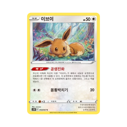 Pokemon TCG Eevee C Space Juggler (Korean Ver.)