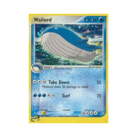 Pokemon TCG Wailord RH EX Ruby & Sapphire (English Ver.)