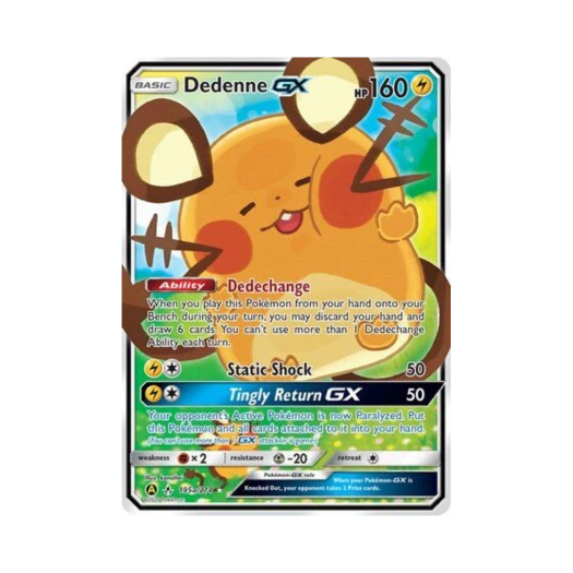 포켓몬 TCG 데덴네 GX RU 옐로우 A 얼터네이트 (영문판)