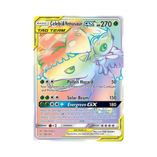 포켓몬 TCG 세레비 & 이상해꽃 GX RR 팀업 (영문판)