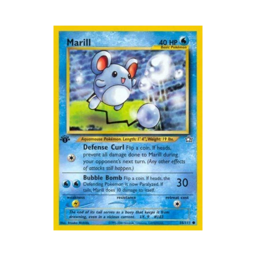 Pokemon TCG Marill C Neo Genesis (English Ver.)