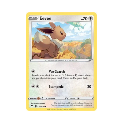 Pokemon TCG Eevee C Evolving Skies (English Ver.)
