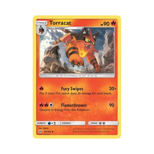 Pokemon TCG Torracat U Sun & Moon (English Ver.)