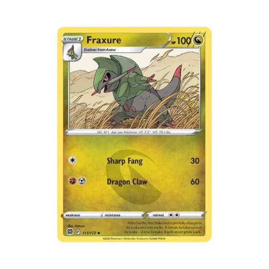 Pokemon TCG Fraxure U Brilliant Stars (English Ver.)