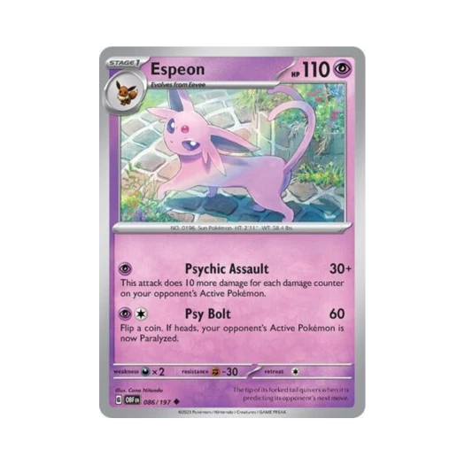 Pokemon TCG Espeon U Obsidian Flames (English Ver.)