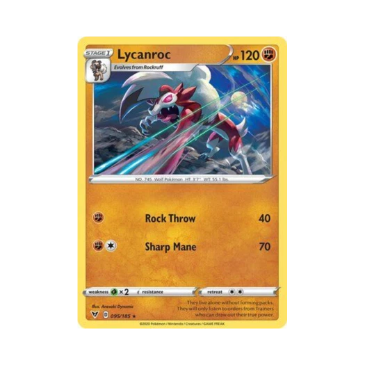 포켓몬 TCG 루가루암 R 비비드 볼티지 (영문판)