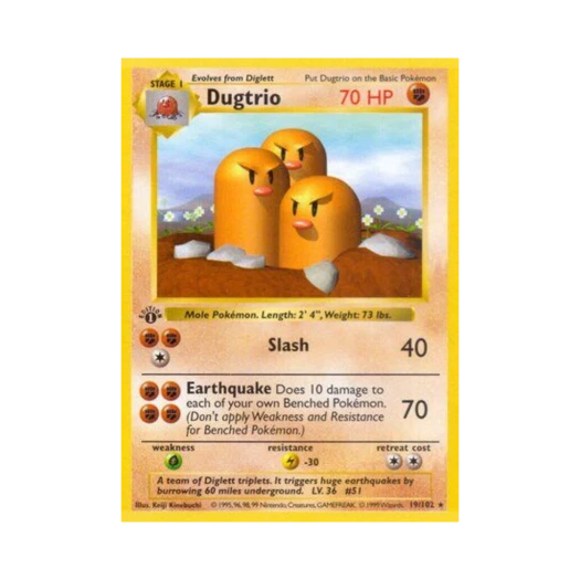 Pokemon TCG Dugtrio R Base Set (English Ver.)