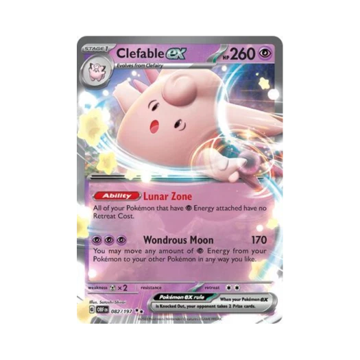 포켓몬 TCG 픽시 ex DR 옵시디언 플레임즈 (영문판)