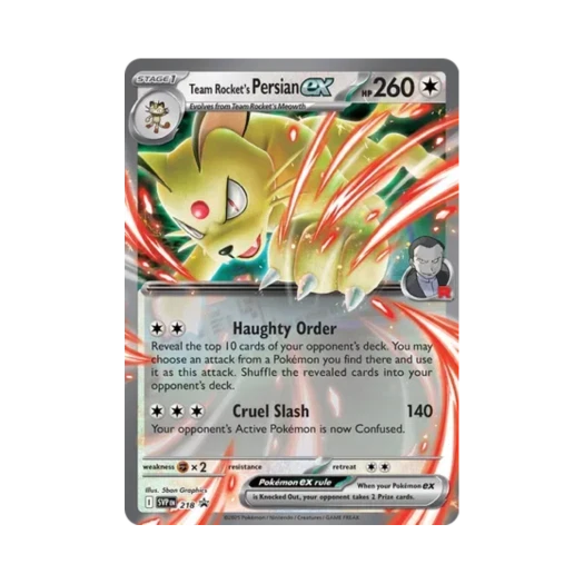 포켓몬 TCG 로켓단의 페르시온 ex P 스칼렛 & 바이올렛 프로모 카드 (영문판)
