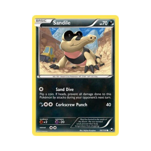 Pokemon TCG Sandile C Dark Explorers (English Ver.)