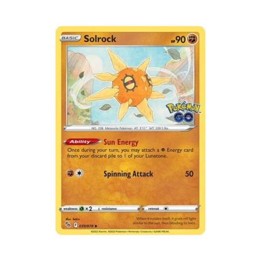 Pokemon TCG Solrock U Pokemon GO (English Ver.)