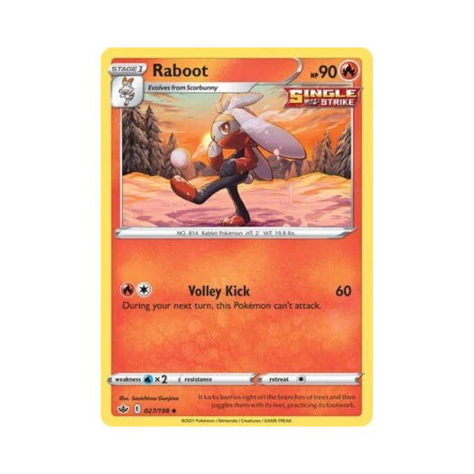포켓몬 TCG 래비풋 U 칠링 레인 (영문판)
