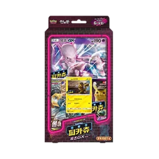 포켓몬 TCG 썬&문 스페셜 점보 카드 세트 명탐정 피카츄 뮤츠 GX 박스 (한글판) 카드 이미지