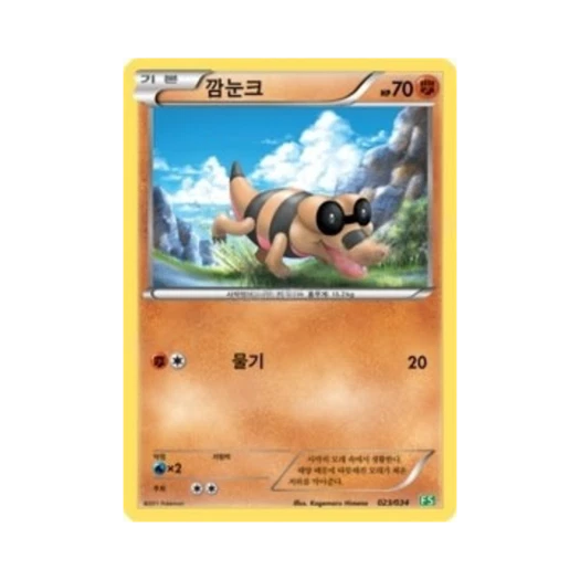 Pokemon TCG Sandile BW First Set Evolution of Grass (Korean Ver.)