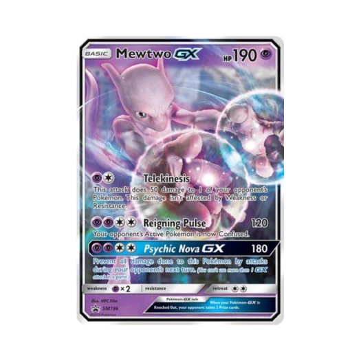 포켓몬 TCG 뮤츠 GX 점보 P 썬 & 문 프로모카드 (영문판)