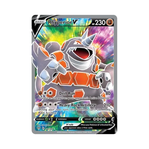 Pokemon TCG Rhyperior V RU Darkness Ablaze (English Ver.)