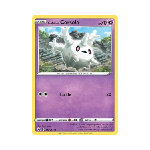 포켓몬 TCG 가라르 코산호 C 퓨전 스트라이크 (영문판)