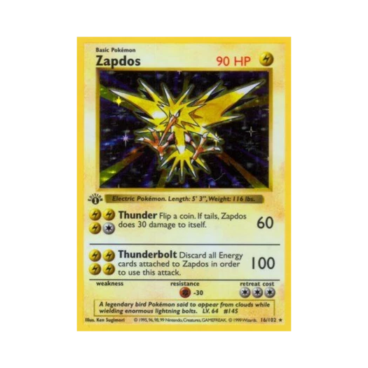 포켓몬 TCG 썬더 베이스 세트 퍼스트 에디션 (영문판)
