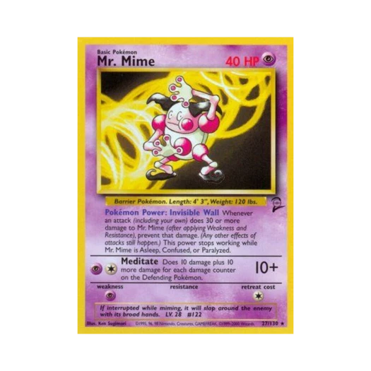 Pokemon TCG Mr. Mime R Base Set 2 (English Ver.)