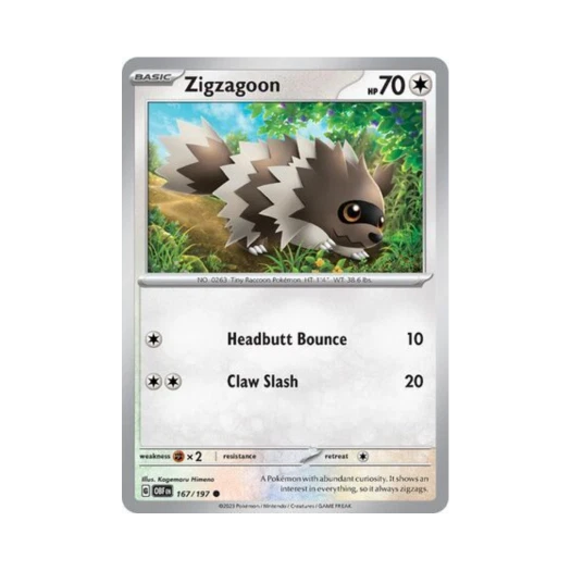 포켓몬 TCG 지그제구리 C 옵시디언 플레임즈 (영문판) 카드 이미지