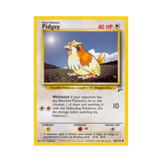 Pokemon TCG Pidgey C Base Set 2 (English Ver.)
