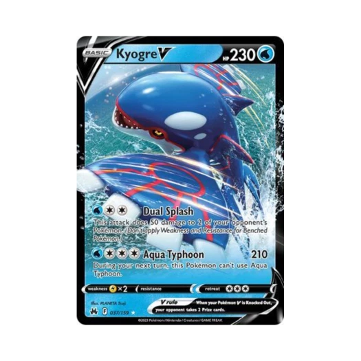Pokemon TCG Kyogre V R Crown Zenith (English Ver.)